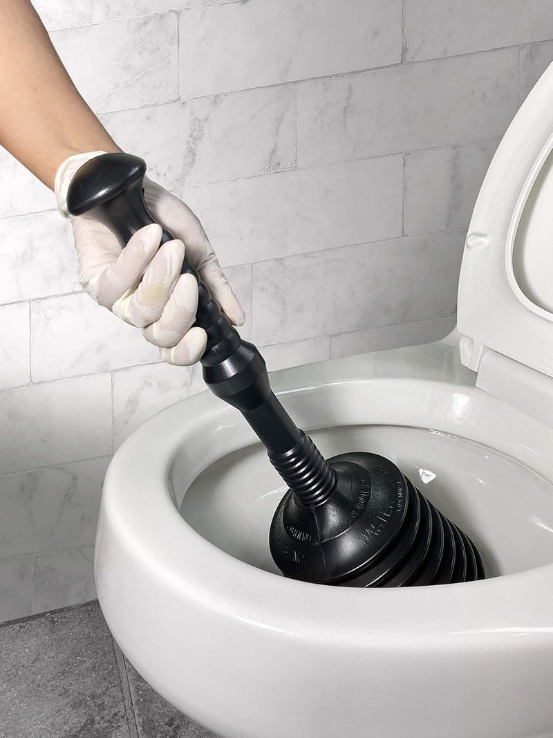 Master Plunger G.T. Water Products, Inc. MP100-3 Heavy Duty Toilet Plunger - Black - Image 3